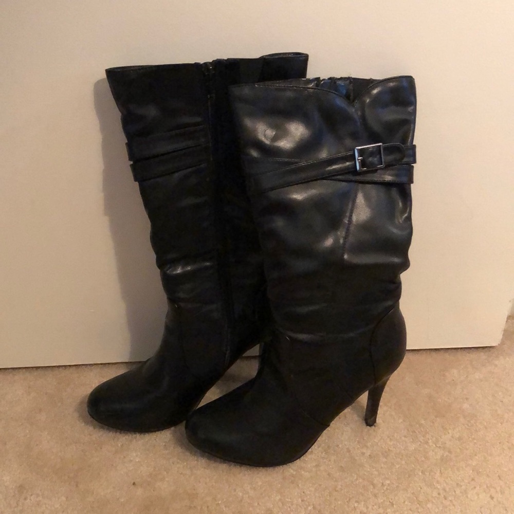 Diba black heeled boots